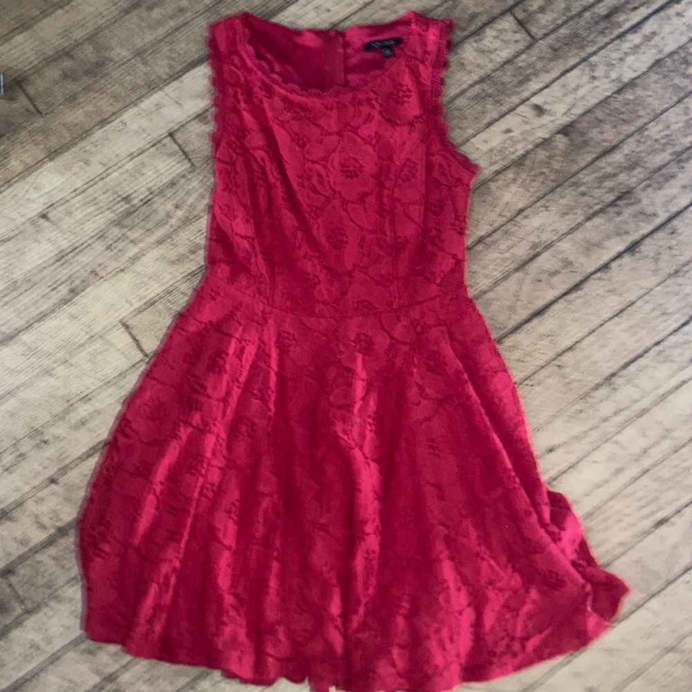 Red dress with flowers